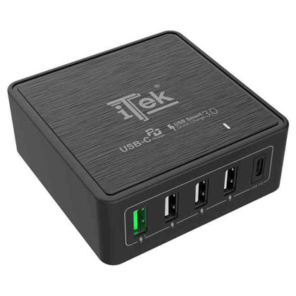 Caricabatterie Da Tavolo Con 5 Porte Usb - 60W (Itsct4Uc60)