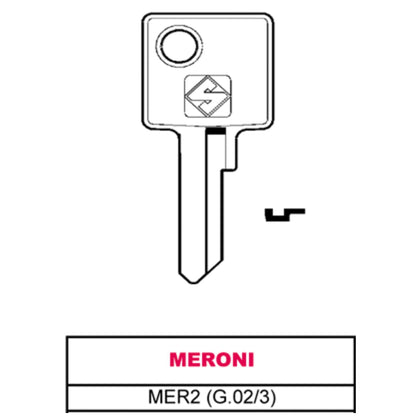 Silca Chiave Asc Mer2 (G.Vac 3) Meroni - 100 Pz