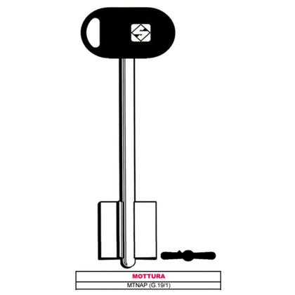 Silca Chiave A Doppia Mappa Mtnbp (G.Vat 6) Mottura - 5 Pz