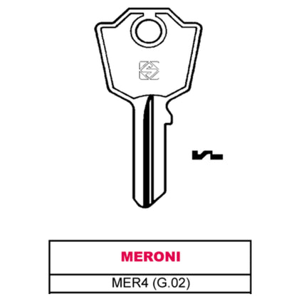 Silca Chiave Asc Mer4 (G.Vac 0) Meroni - 20 Pz