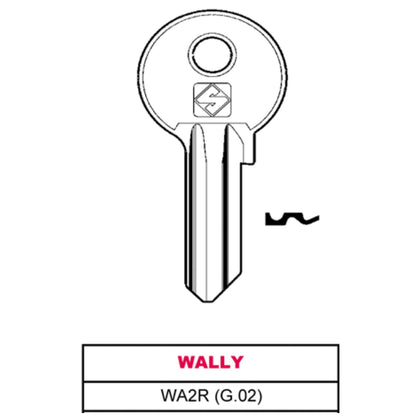 Silca Chiave Ottone Wa2R (G.Vac 4) Wally - 20 Pz