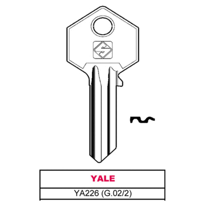 Silca Chiave Ottone Ya226 (G.Vac 2) Yale - 20 Pz