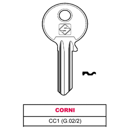 Silca Chiave Ottone Cc1 (G.Vac 2) Corni - 20 Pz