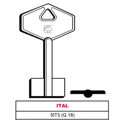 Silca Chiave A Pompa 5It3 (G.Vas 0) Ital - 5 Pz