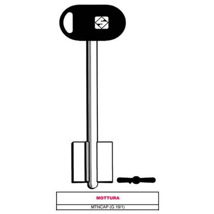 Silca Chiave A Doppia Mappa Mtncbp (G.Vat 6) Mottura - 5 Pz