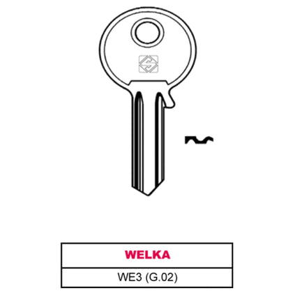 Silca Chiave Asc We3 (G.Vac 4) Welka - 20 Pz
