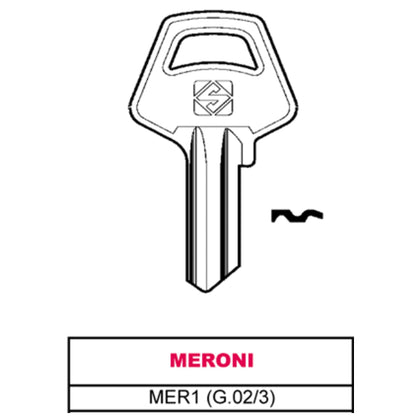 Silca Chiave Asc Mer1 (G.Vac 3) Meroni - 100 Pz