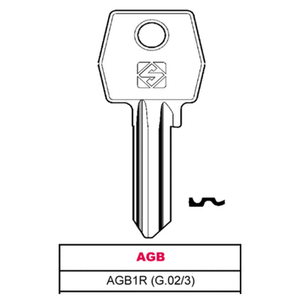 Silca Chiave Asc Agb1R (G.Vac 3) Agb - 100 Pz