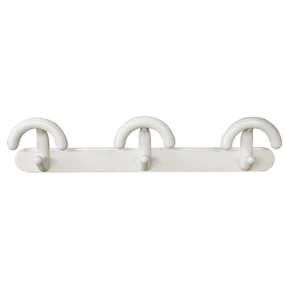 Appendiabito Con 1/2 Pomolo 3 Posti (Cm. 46,5X11,5 H) Bianco - 8 Pz