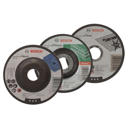 Bosch Disco Abrasivo A Centro Depresso Per Levigatura Ferro Ø Mm. 230X6X22,2 - 10 Pz