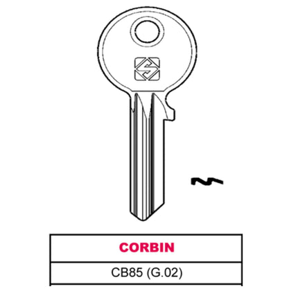 Silca Chiave Asc Cb85 (G.Vac 4) Corbin - 20 Pz