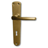 Maniglia F4 Foro Patent Per Porte Con Placca - Alluminio Bronzato - 8 Pz