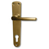 Maniglia F4 Foro Yale Per Porte Con Placca - Alluminio Bronzato - 8 Pz