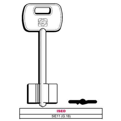Silca Chiave A Doppia Mappa 5Ie11 (G.Vas 0) Iseo - 5 Pz