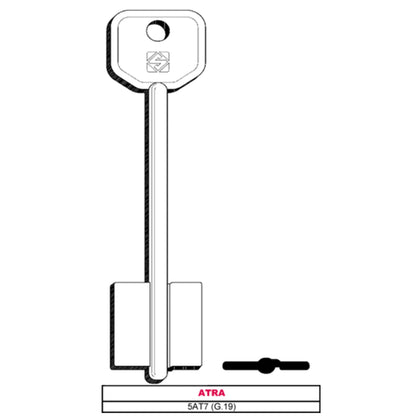 Silca Chiave A Doppia Mappa 5At7 (G.Vat 0) Atra - 5 Pz