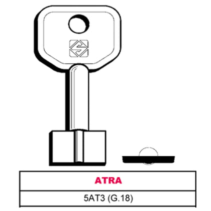 Silca Chiave A Pompa 5At3 (G.Vas 0) Atra - 5 Pz