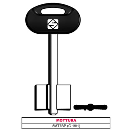 Silca Chiave A Doppia Mappa 5Mt7Bp (G.Vat 1) Mottura - 5 Pz