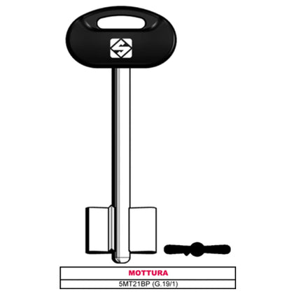 Silca Chiave A Doppia Mappa 5Mt21Bp (G.Vat 1) Mottura - 5 Pz