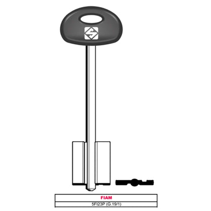 Silca Chiave A Doppia Mappa 5Fi23P (G.Vat 1) Fiam - 5 Pz