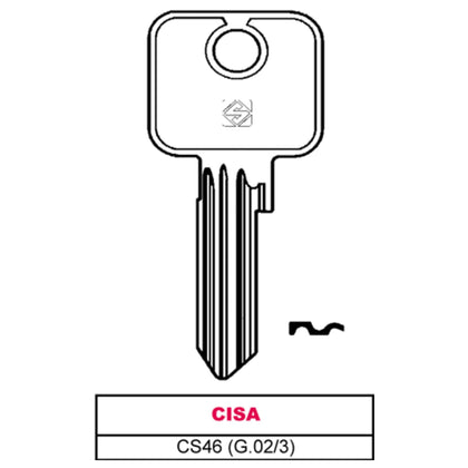 Silca Chiave Asc Cs46 (G.Vac 3) Cisa - 10 Pz