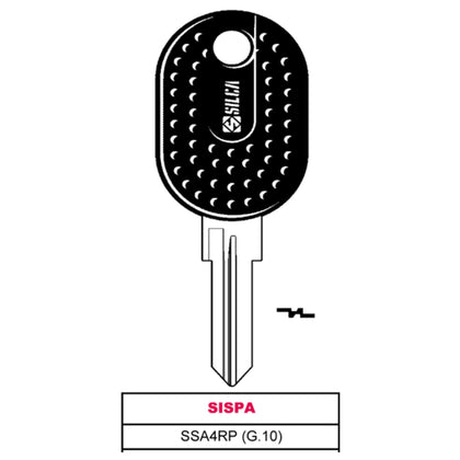 Silca Chiave Per Auto Asc Ssa4Rp (G.Vak 0) Sispa - 5 Pz