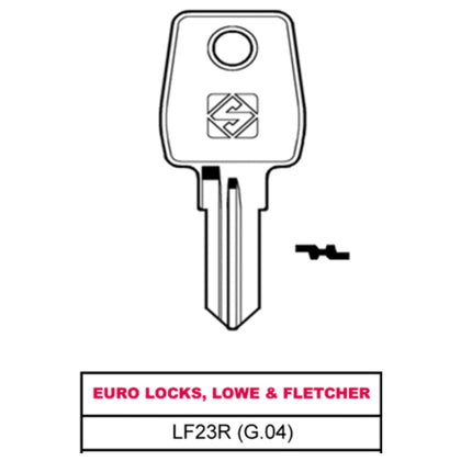 Silca Chiave Asc Lf23R (G.Vae 0) Euro Locks, Lowe & Fletcher - 20 Pz