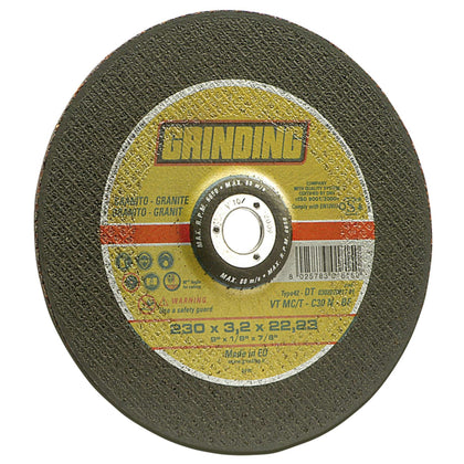 Grinding Disco Abrasivo Centro Depresso Per Granito Ø Mm. 230X3,2X22,2 - 25 Pz