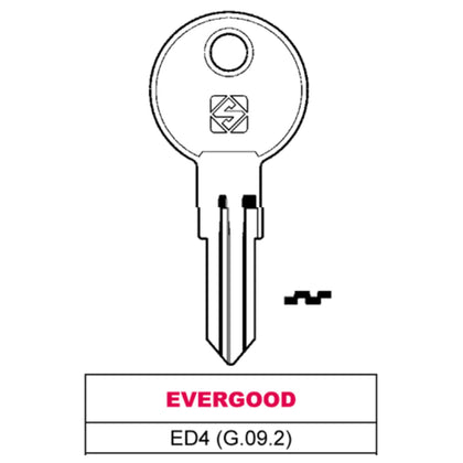 Silca Chiave Asc Ed4 (G.Vaf 0) Evergood - 10 Pz