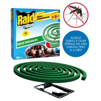 Raid Spirali Antizanzare 10 Pz. - 24 Pz