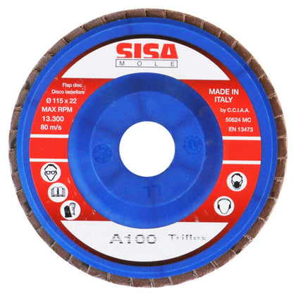 Sisa Mole Disco Lamellare Ø Mm. 115 - Foro 22 Grana 40 - 25 Pz