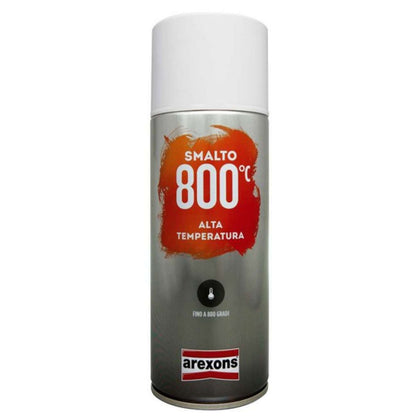 Arexons Vernice Spray Smalto 800 °C Alta Temperatura Ml. 400 Bianco - 6 Pz