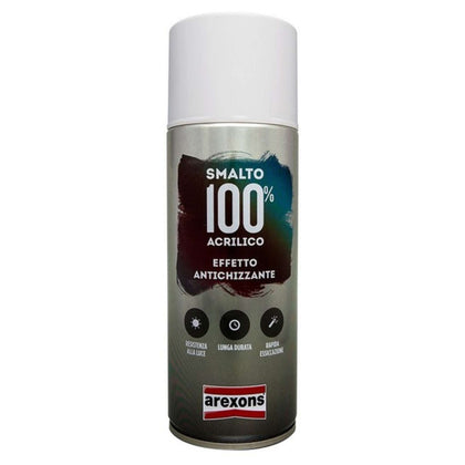 Arexons Vernice Spray Smalto 100% Acrilico Effetto Antichizzante Ml. 400 Grigio Peltro - 6 Pz