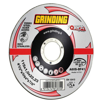 Grinding Disco Abrasivo Piano Forza Per Inox Ø Mm. 115X1,6X22,23 - 50 Pz