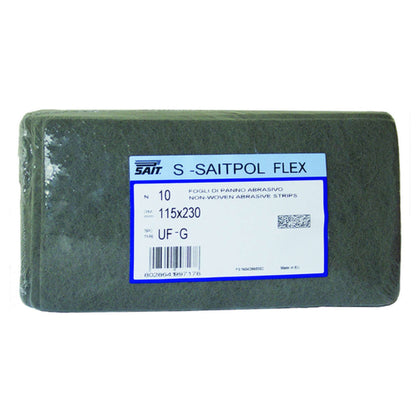 Sait Foglio Abrasivo Scotchbrite Saitpol Flex Mm. 115X230. Tipo Uf - 10 Pz