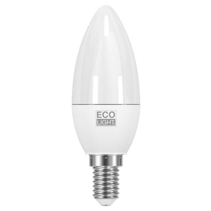 Ecolight Lampada A Led Candela E14 Luce Calda 6 W - 10 Pz