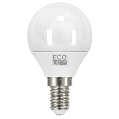 Ecolight Lampada A Led Mini Globo E14 Luce Calda 6 W - 10 Pz