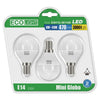 Ecolight Lampada A Led Mini Globo E14 Blister 3 Pz. Luce Calda 6 W - 10 Cf