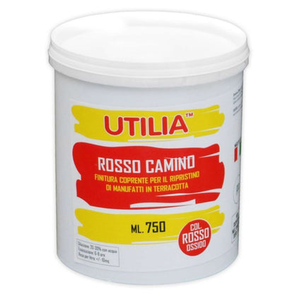 Utilia Idropittura Cotto E Mattoni Rosso Camino Ml. 750 - 6 Pz