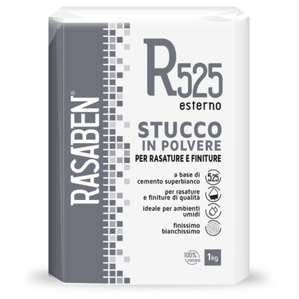 Rasaben Stucco In Polvere Per Esterni R525 Kg. 1 - 24 Pz