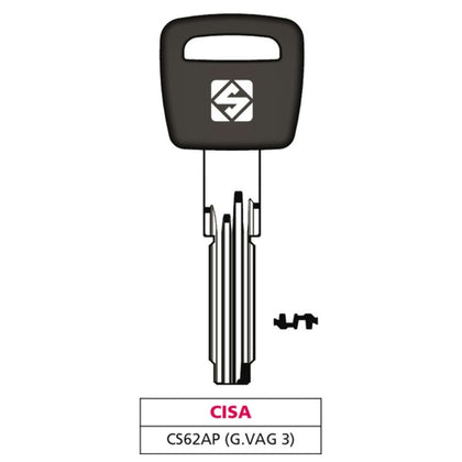 Silca Chiave Punzonata Ottone Cs62Ap (G. Vag 3) Cisa - 5 Pz