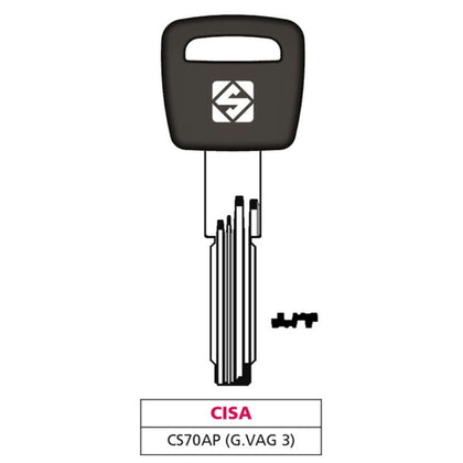 Silca Chiave Punzonata Ottone Cs70Ap (G. Vag 3) Cisa - 5 Pz