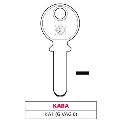 Silca Chiave Punzonata Ottone Ka1 (G. Vag 0) Kaba - 5 Pz