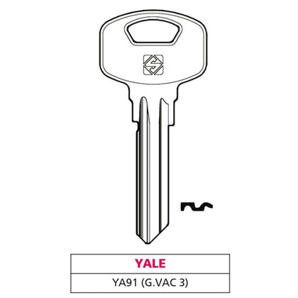 Silca Chiave Asc Ya91 (G. Vac 3) Yale - 10 Pz