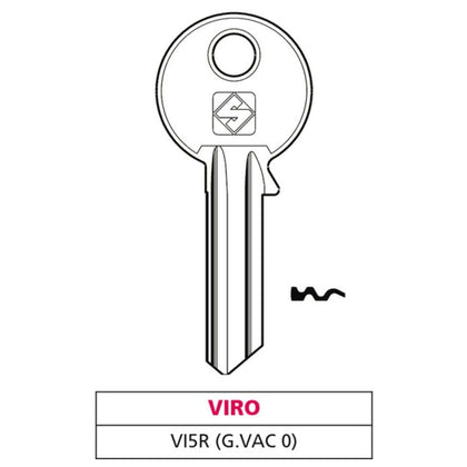 Silca Chiave Ottone Vi5R (G. Vac 0) Viro - 20 Pz