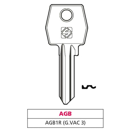 Silca Chiave Ottone Agb1R (G. Vac 3) Agb - 20 Pz