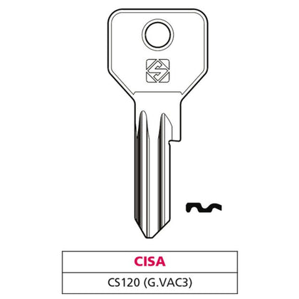 Silca Chiave Asc Cs120 (G. Vac 3) Cisa - 10 Pz