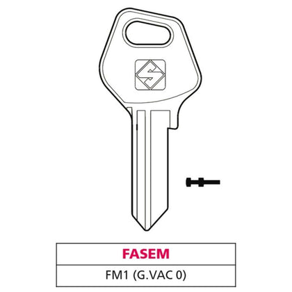 Silca Chiave Ottone Fm1 (G. Vac 0) Fasem - 20 Pz