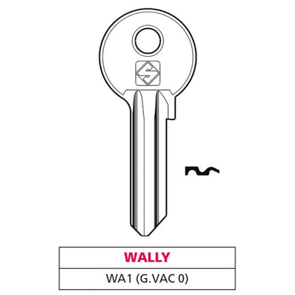 Silca Chiave Ottone Wa1 (G. Vac 0) Wally - 20 Pz