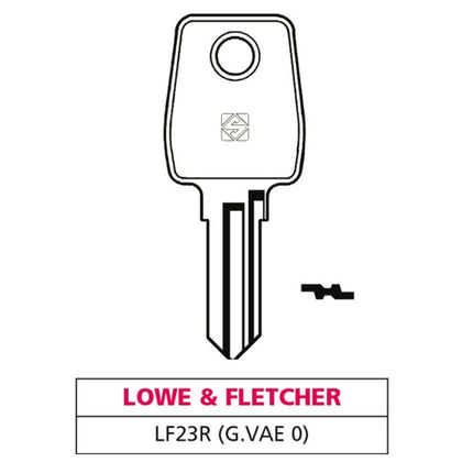 Silca Chiave Ottone Lf23R (G. Vae 0) Lowe & Fletcher - 10 Pz