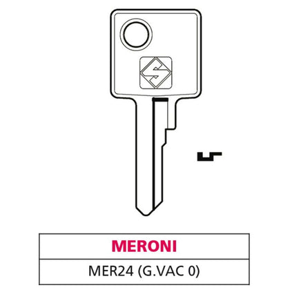 Silca Chiave Ottone Mer24 (G. Vac 0) Meroni - 20 Pz